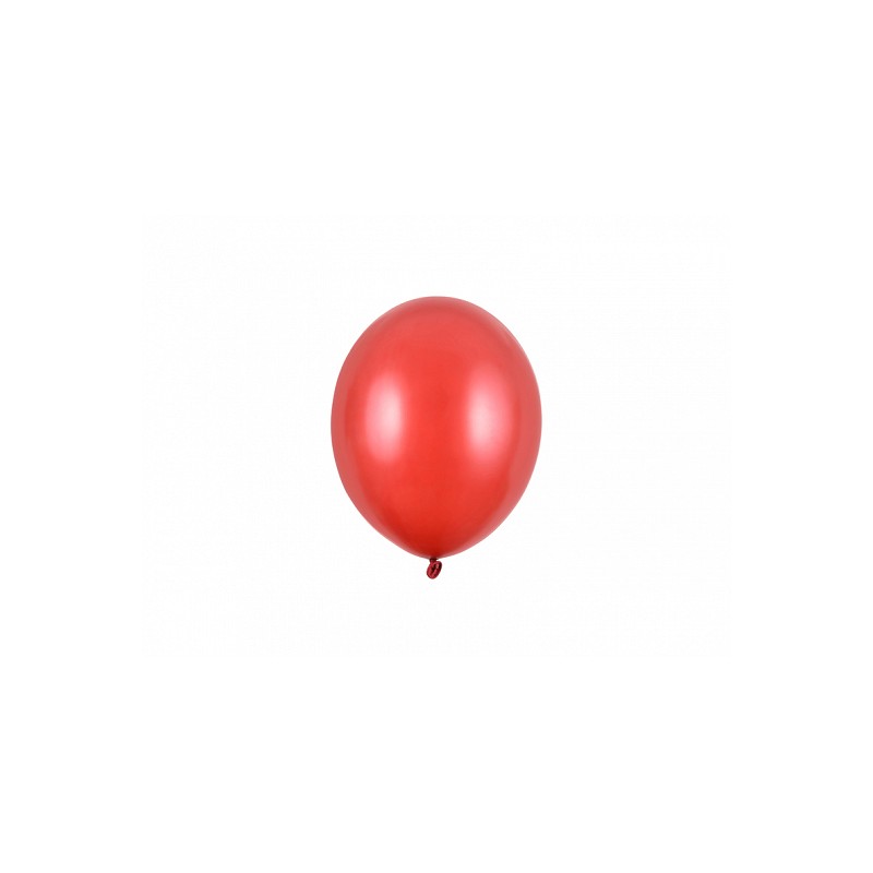 SB5M-007J Party Deco Eko mini metalické balóny - 12cm, 10ks Červená