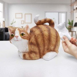 Keramický zásobník na vreckovky - Mačka