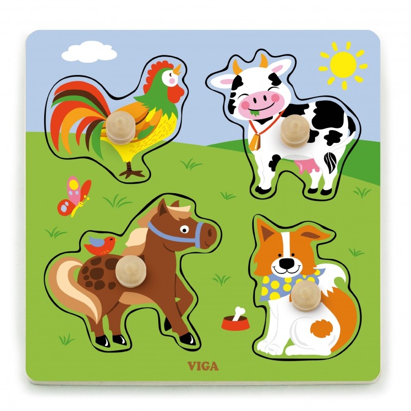 50839 DR Drevené puzzle - Viga - Zvieratká z farmy