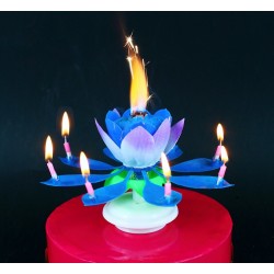 Hrajúca narodeninová sviečka - Lotosový kvet