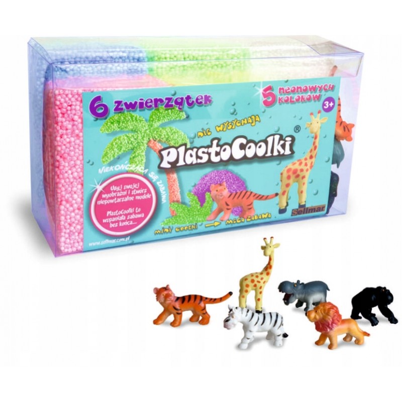 E-shop 351764 DR Kreatívna plastická hmota PlastoCoolki - 6 safari zvieratiek