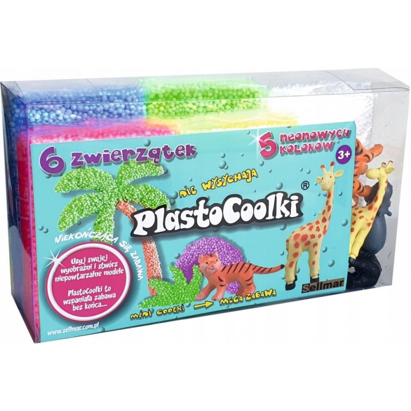 351764 DR Kreatívna plastická hmota PlastoCoolki - 6 safari zvieratiek