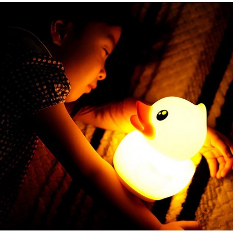 Detská LED nočná lampička na baterky - Kačička