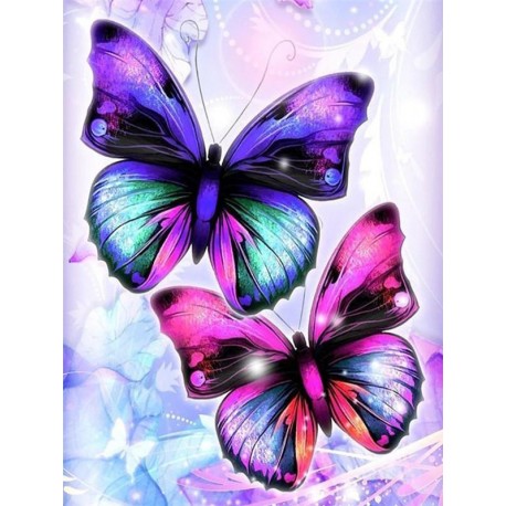 5D Diamantová mozaika - Zamilované motýle