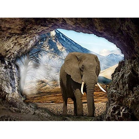 5D Diamantová mozaika - Elephant