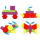Drevené skladacie puzzle - Tangram 130 dielov