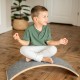 Montessori balančná doska s filcom - šedá
