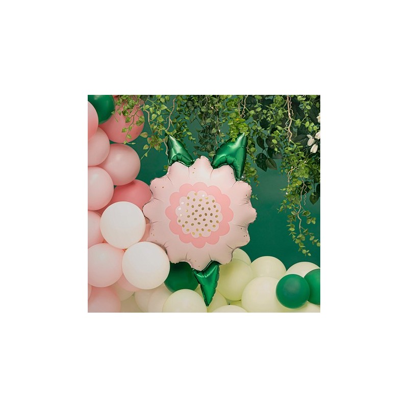 FB135 Party Deco Fóliový balón - Ružový kvet - 70x62 cm 