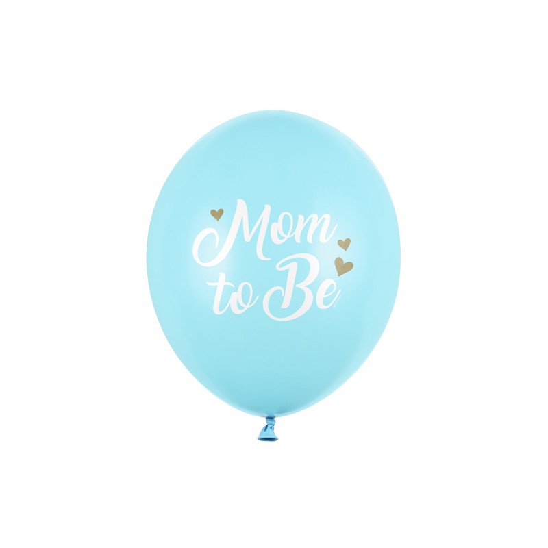Levně SB14P-311-001J-6 Party Deco Set balónků - "Mom to Be" - 30cm (6ks) Modrá