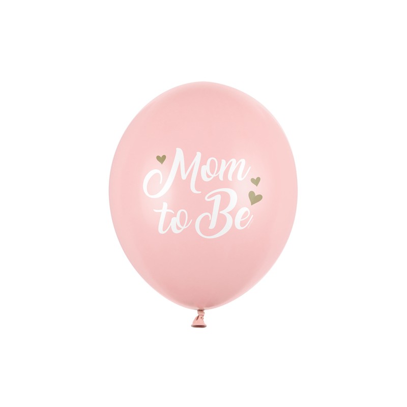 SB14P-311-081J-6 Party Deco Set balónikov - "Mom to Be" - 30cm (6ks) Ružová