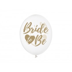 Set balónikov - "Bride to Be" - transparentný, 30cm (6ks)