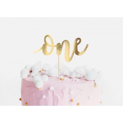 Zapich na tortu - One - zlatý, 19cm