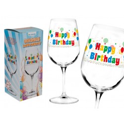Narodeninový pohár na víno - Happy Birthday XL