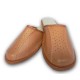 Pánske kožené papuče - Svetlo hnedá ( P0012 )