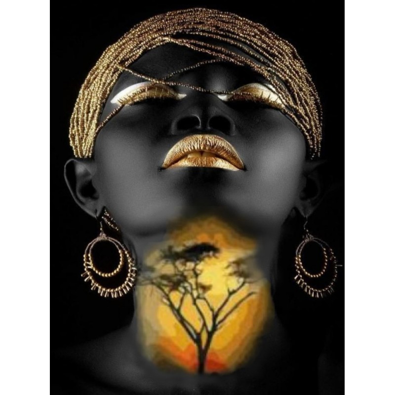 NO-1006447 NORIMPEX 5D Diamantová mozaika - Africká žena