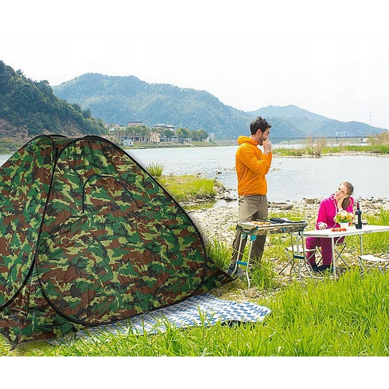 Turistický stan pre 4 osoby - Camouflage 200x200cm