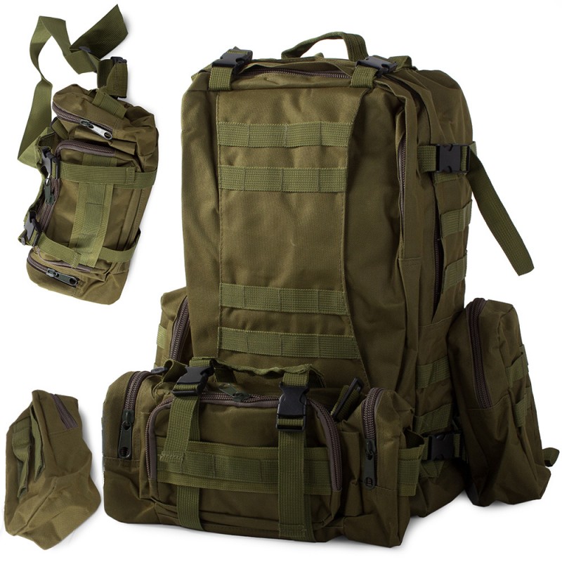 14279_Z Taktický vojenský batoh 48,5L - zelený