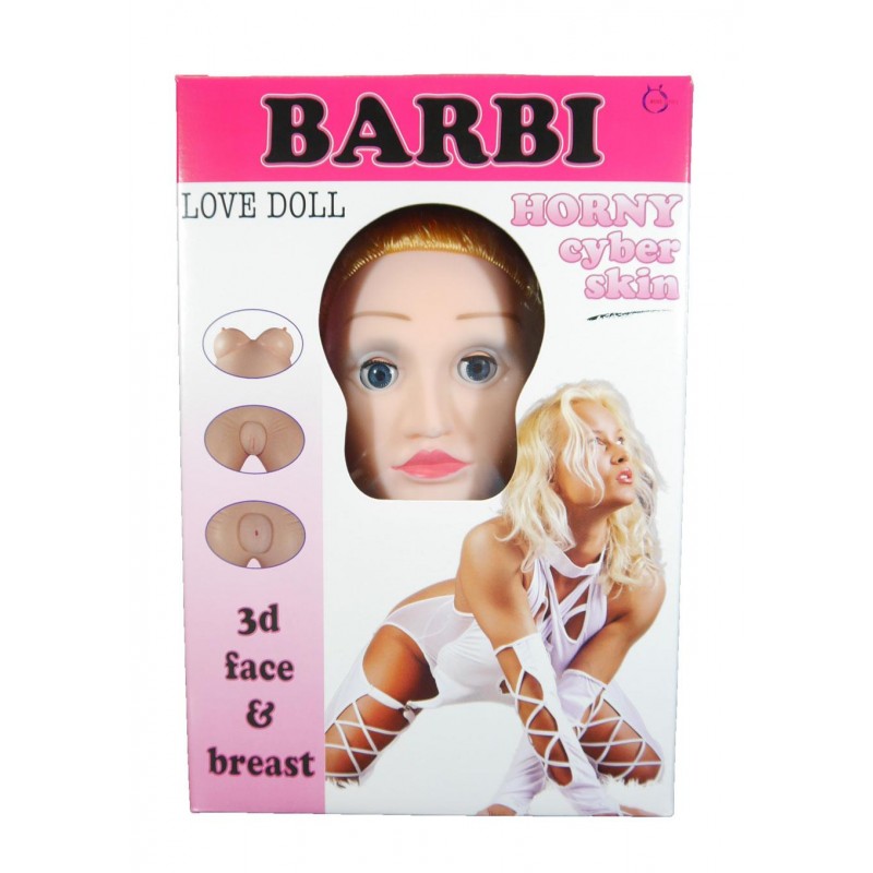 000210 Nafukovací 3D panna s vibračním vajíčkem - Barbie 