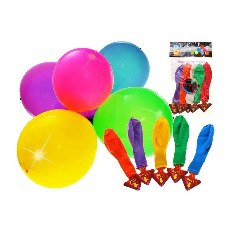 ZA1591 Farebné LED svietiace balóniky 30cm (5ks) 