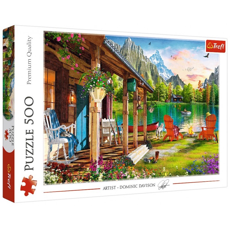 37408 TREFL Puzzle - Domček v horách 500 dielov