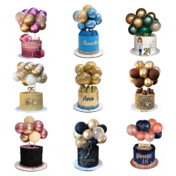 Set mini balónikov na tortu - Birthday Balloons (10ks)