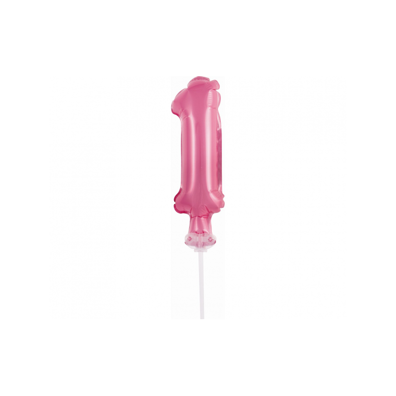 E-shop BC-5RO1 Godan Fóliový balón na paličke - Ružové číslo - 13cm 1