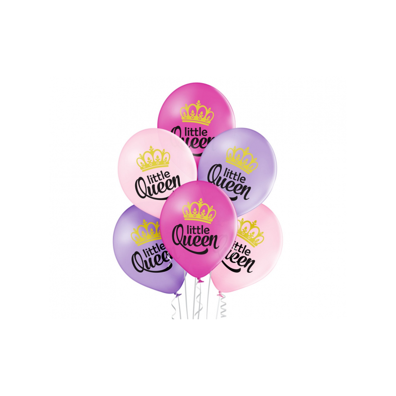 BRN_5000302 Godan Set balonů - Little Queen, 30cm (6ks) 