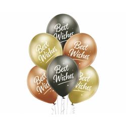 Set balónov - Best Wishes, 30cm (6ks)