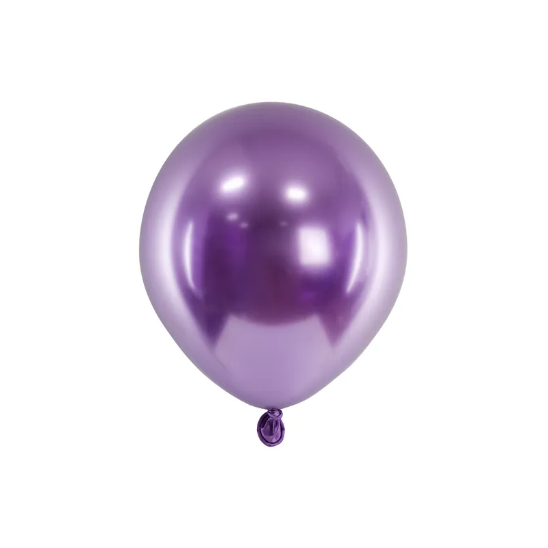 Levně CHB1-5-014 Party Deco Mini chromované balóny - Glossy 12cm, 10ks Fialová