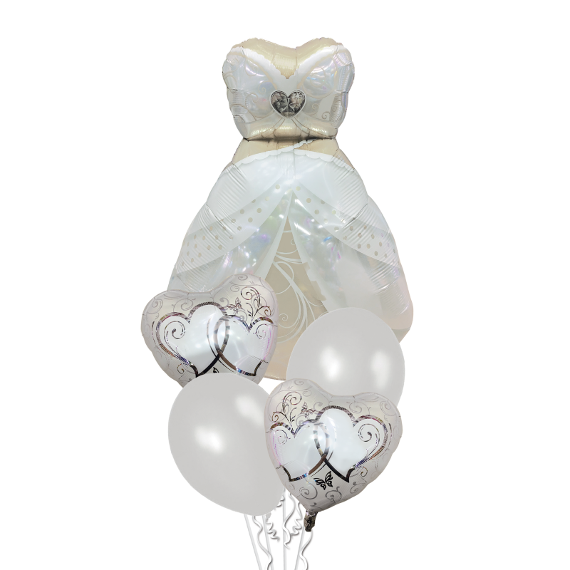 460409 Godan Set fóliových balónov - Svadobné šaty (5ks) 