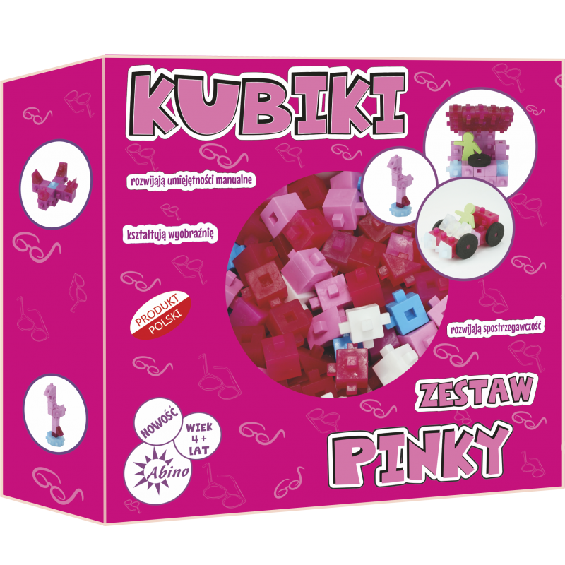 337169 Pružné kocky Abino Pinky - Miniatúrny svet dievčat 102ks
