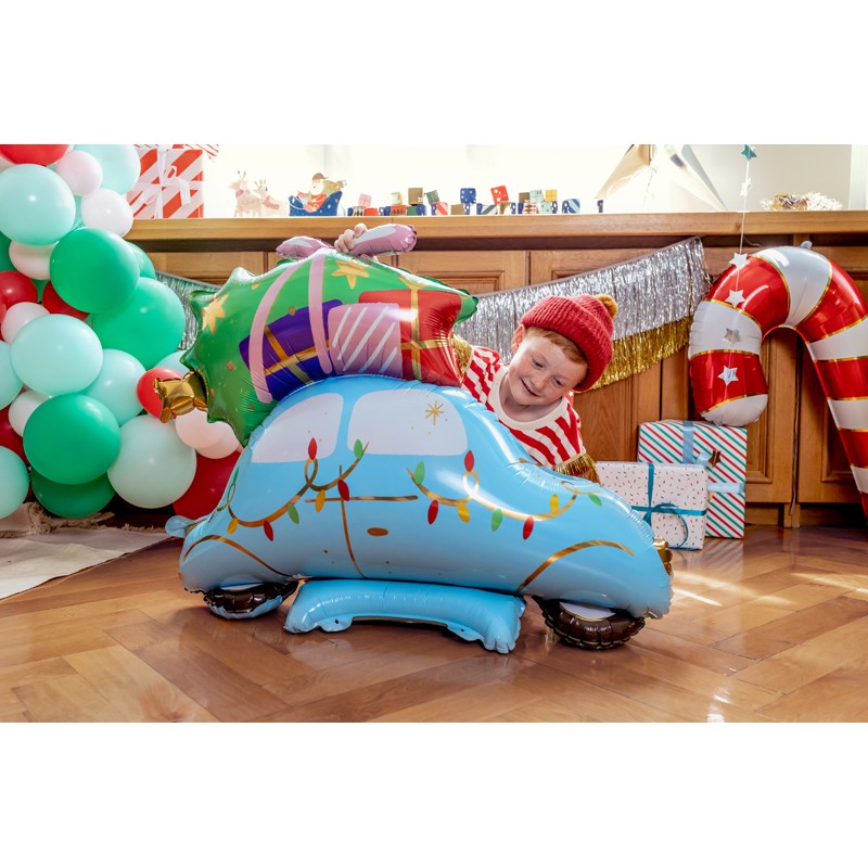 FB157 Party Deco Fóliový balón - Vianočné auto - 102x107 cm 