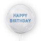 Fóliový balón - Priehľadná guľa "Happy Birthday" - 45 cm
