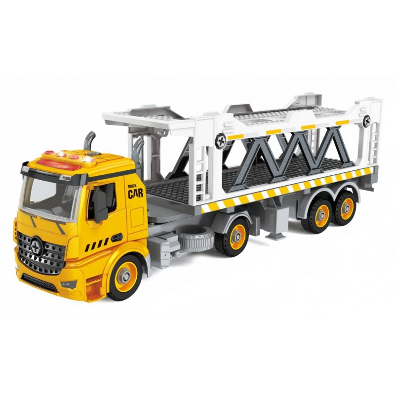 002566 Dětská stavebnice - Kamion pro přepravu aut