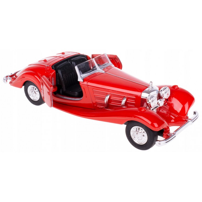 E-shop 008751 Kovový model auta - Old Timer 1:34 - 1936 Mercedes-Benz 500K (Open Top) Červená