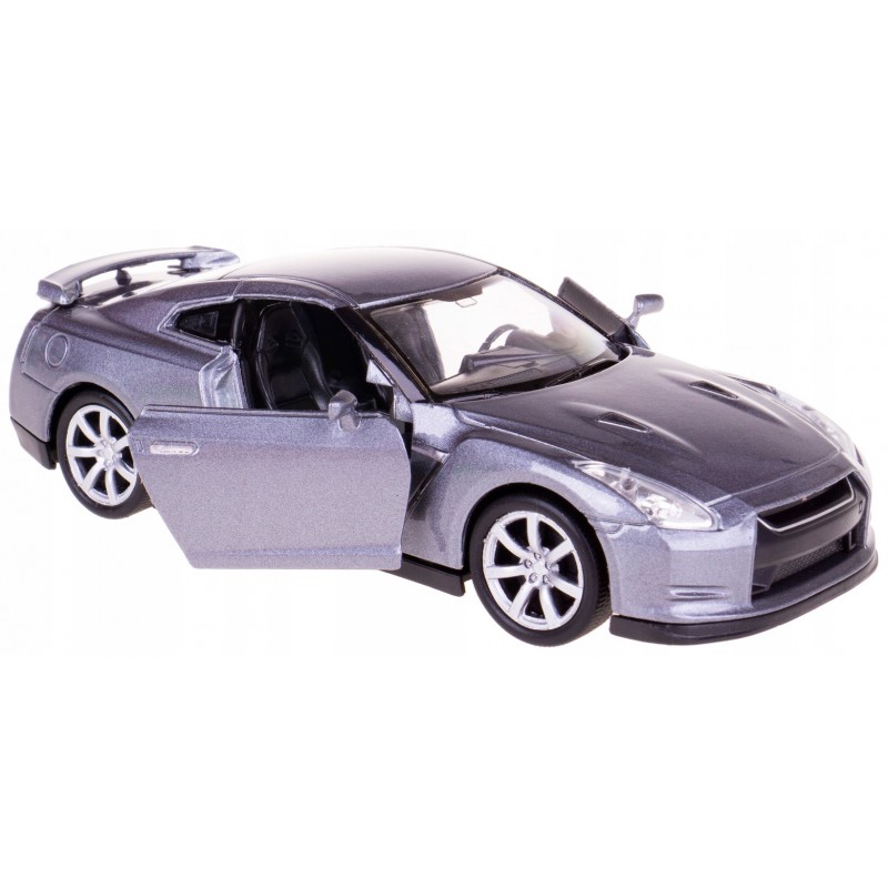 008805 Kovový model auta - Nex 1:34 - Nissan GT-R Stříbrná