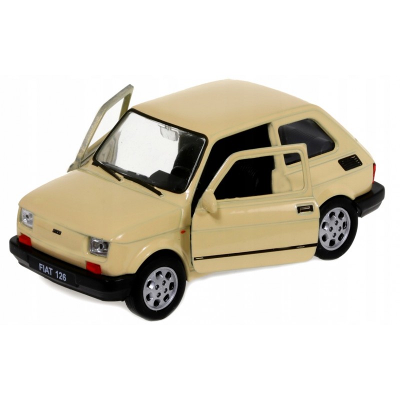 008805 Kovový model auta - Nex 1:34 - Fiat 126 Béžová