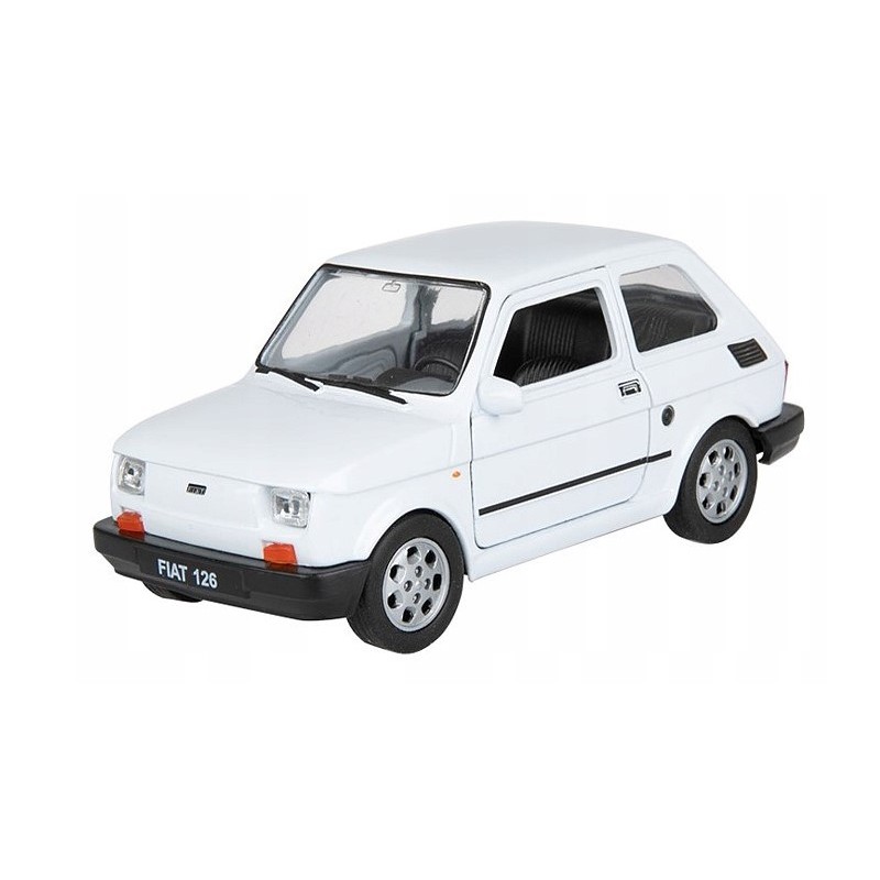 008805 Kovový model auta - Nex 1:34 - Fiat 126 Bílá