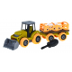Traktor s lyžicou a prívesným vozíkom + šrubovák