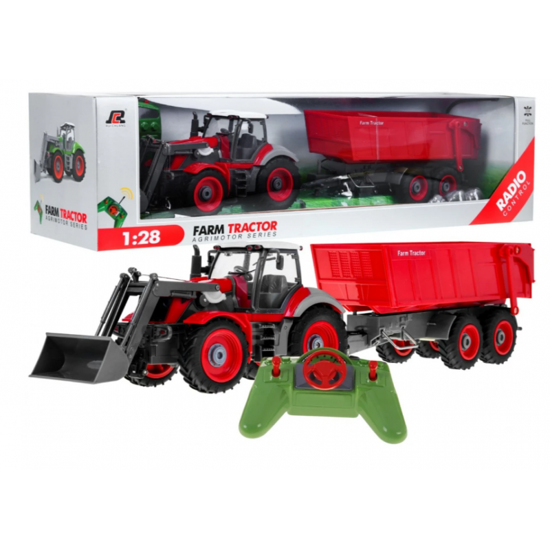 ZRC.QY8301BR RC farmářský traktor s přívěsem v měřítku 1:28 (2,4GHz) 