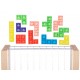 Logický drevený hlavolam - Tetris 42 dielikov