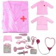 Detský kostým lekárky s doplnkami - ružový