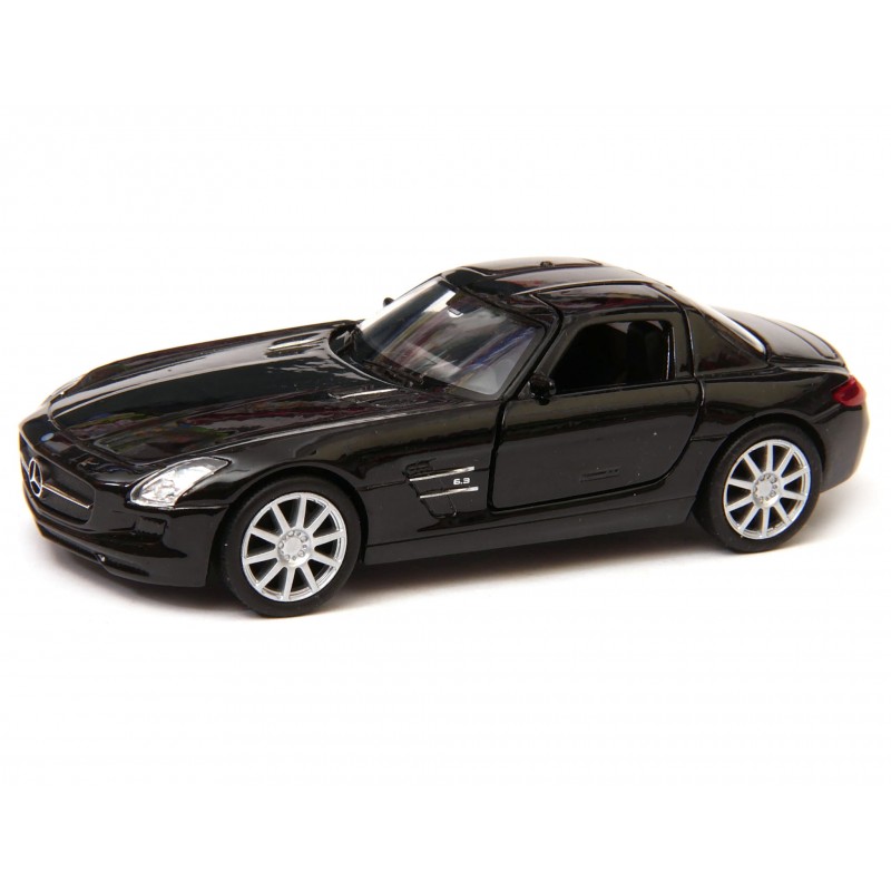 Levně 008805 Kovový model auta - Nex 1:34 - Mercedes-Benz SLS AMG Černá