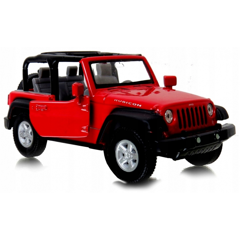 008805 Kovový model auta - Nex 1:34 - Jeep Wrangler Rubicon Červená