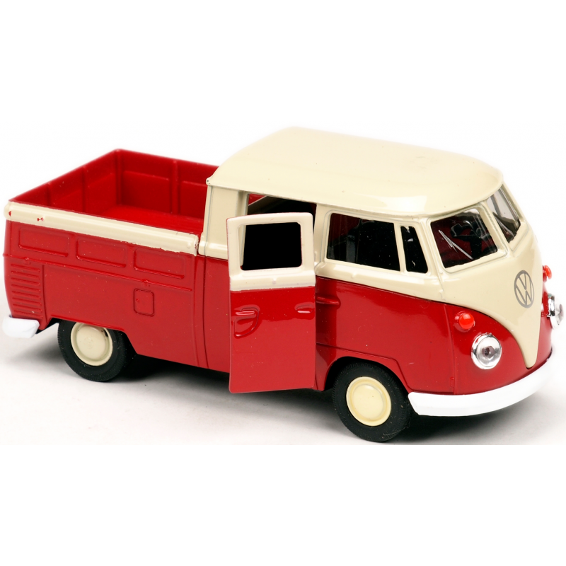 008805 Kovový model auta - Nex 1:34 - Volkswagen T1 Double Cabin Pick Up Červená