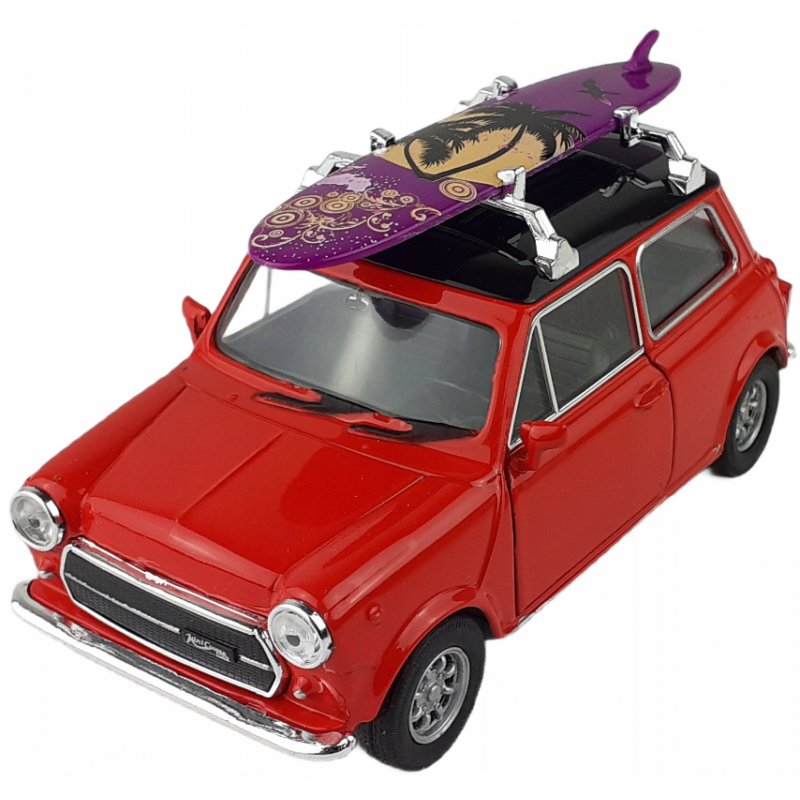 008805 Kovový model auta - Nex 1:34 - Mini Cooper 1300 (surf) Červená
