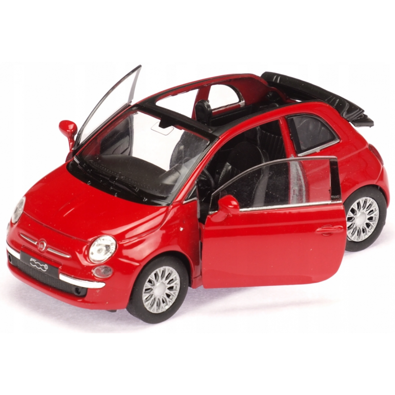 008805 Kovový model auta - Nex 1:34 - 2010 Fiat 500C Červená