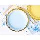 Papierové taniere - Vlnky - modrá/ružová 18 cm