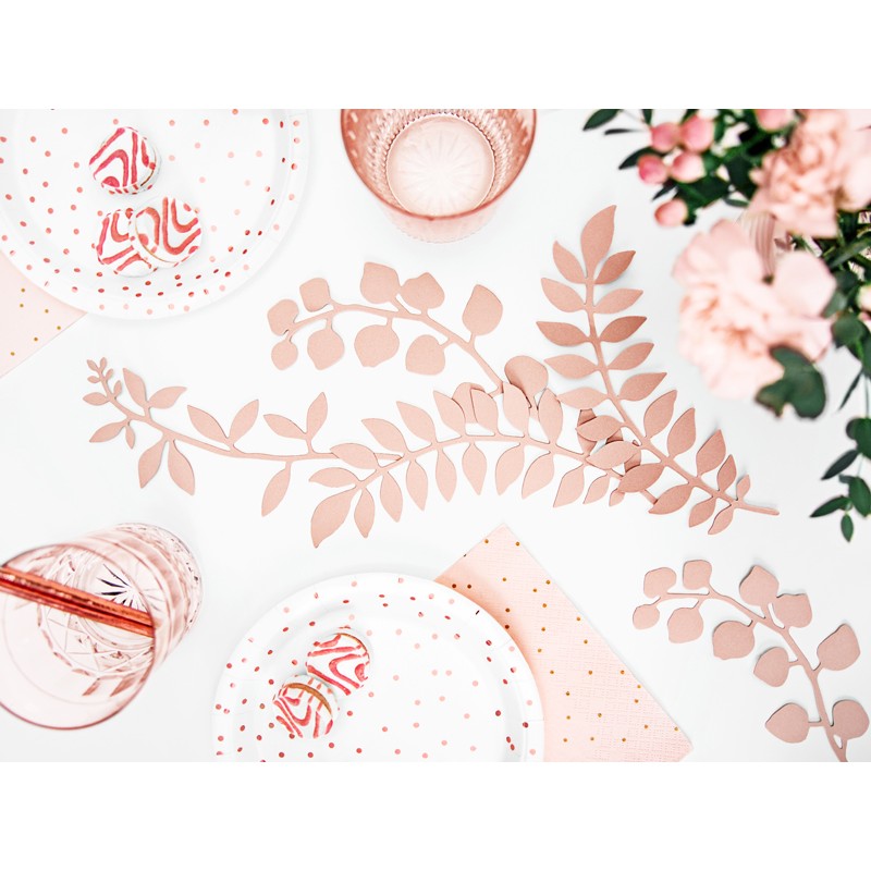 Levně TPP53-008 Party Deco Papírové talíře - Dots - bílá/růžová 18 cm Bílá
