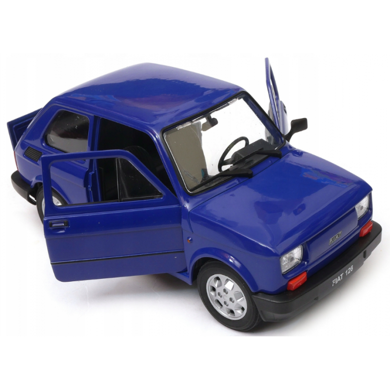 240660 Kovový model auta - Welly 1:21 - Fiat 126p Modrá